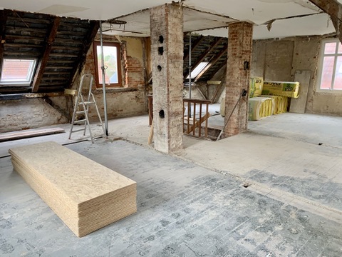 Bild von der Entkernung der Villa Dora